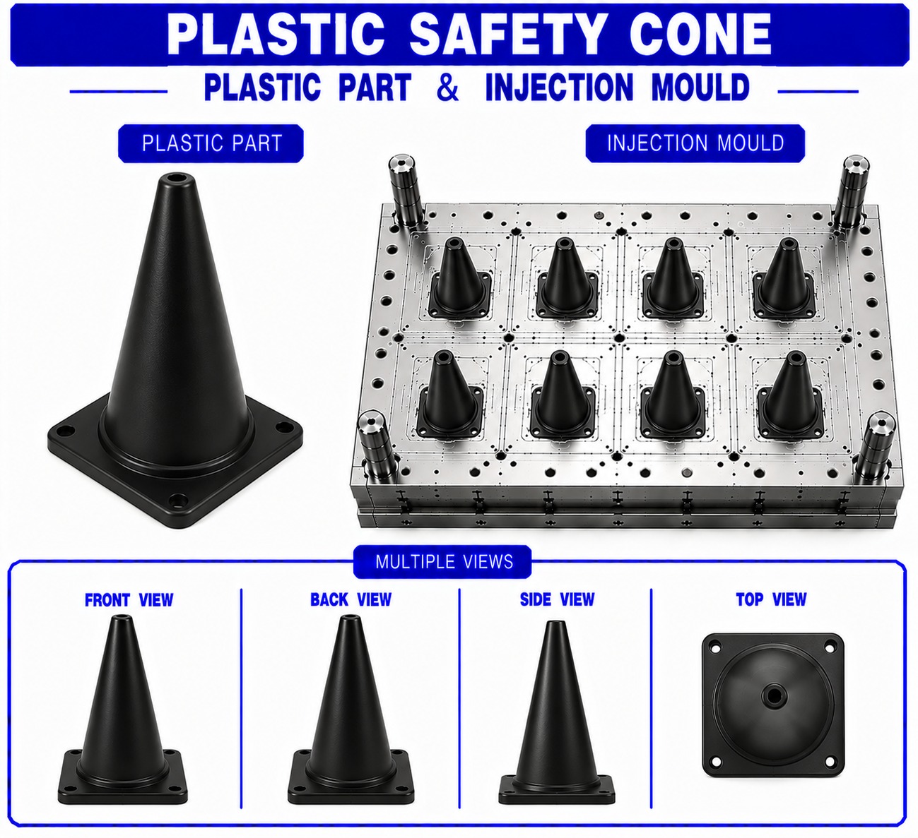 Plastic Safety Cone Mould and Moulding Service